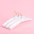 white Sponge satin padded hanger for wedding dress